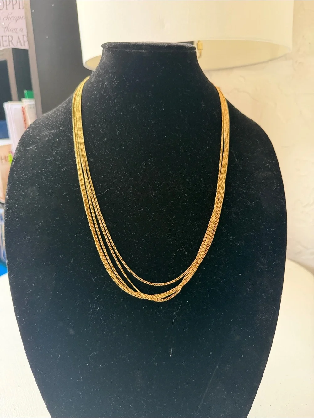 Monet Layered Gold-Tone Multi Strand Necklace